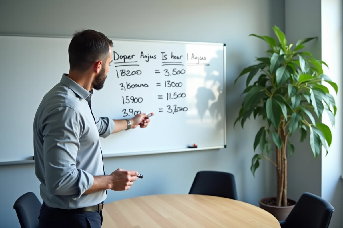Professionnel calculant le nombre de jours travaillés annuels lors d'une transition vers le forfait jours