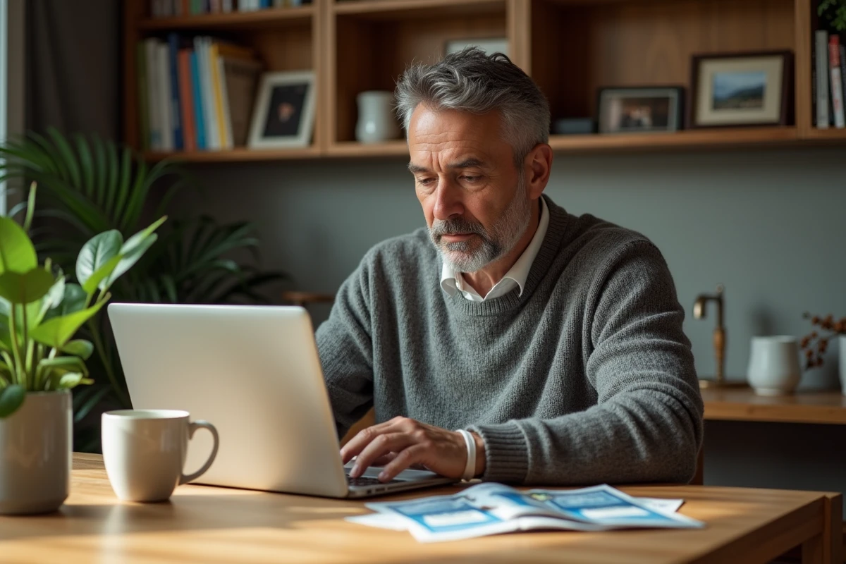 Homme détendu consultant offres CSE Arval à la maison